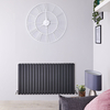Design Heizkörper Horizontal Doppellagig Anthrazit 635 x 1180mm 1867W,  von Hudson Reed