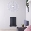 Design Heizkörper Horizontal Doppellagig Anthrazit 635mm x 413mm 653W - Sloane,  von Hudson Reed