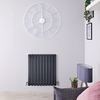 Design Heizkörper Horizontal Doppellagig Anthrazit 635mm x 590mm 934W - Sloane,  von Hudson Reed