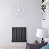 Design Heizkörper Horizontal Doppellagig Anthrazit 635mm x 630mm 860W - Delta,  von Hudson Reed