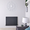 Design Heizkörper Horizontal Doppellagig Anthrazit 635mm x 840mm 1146W - Delta,  von Hudson Reed