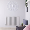 Design Heizkörper Horizontal Doppellagig Hellgrau 635mm x 1000mm 1022W - Sloane,  von Hudson Reed