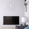 Design Heizkörper Horizontal Doppellagig Schwarz 635mm x 1190mm 1624W - Delta