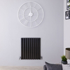 Design Heizkörper Horizontal Doppellagig Schwarz 635mm x 590mm 932W - Revive