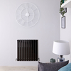 Design Heizkörper Horizontal Doppellagig Schwarz 635mm x 630mm 860W - Delta