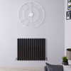 Design Heizkörper Horizontal Doppellagig Schwarz 635mm x 834mm 1304W - Revive