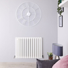 Design Heizkörper Horizontal Doppellagig Weiß 635mm x 834mm 1307W - Sloane,  von Hudson Reed