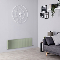 Design Heizkörper Horizontal (Doppellaging) 400mm x 1416mm Grün (Sage Leaf Green ) - Revive