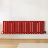 Design Heizkörper Horizontal (Doppellaging) 400mm x 1416mm Rot (Siamese Red) - Revive