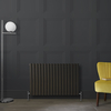 Design Heizkörper Horizontal (Doppellaging) 635mm x 1000mm Grau (Carbon Grey) - Revive