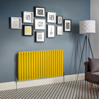 Design Heizkörper Horizontal (Doppellaging) 635mm x 1180mm Gelb (Dandelion Yellow) - Revive