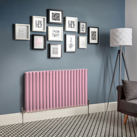 Design Heizkörper Horizontal (Doppellaging) 635mm x 1180mm Pink (Camellia Pink ) - Revive