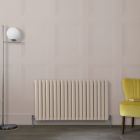 Design Heizkörper Horizontal (Doppellaging) 635mm x 1180mm Rosa (Rose Petal Pink) - Revive