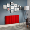Design Heizkörper Horizontal (Doppellaging) 635mm x 1180mm Rot (Siamese Red) - Revive