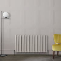 Design Heizkörper Horizontal (Doppellaging) 635mm x 1180mm Weiß (Pearl Weiß) - Revive