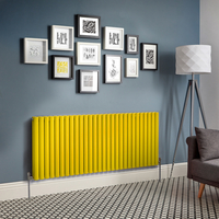 Design Heizkörper Horizontal (Doppellaging) 635mm x 1652mm Gelb (Dandelion Yellow) - Revive
