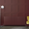 Design Heizkörper Horizontal (Doppellaging) 635mm x 1652mm Rot (Booth Red) - Revive