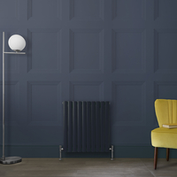 Design Heizkörper Horizontal (Doppellaging) 635mm x 590mm Blau (Regal Blue) - Revive