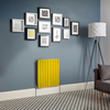Design Heizkörper Horizontal (Doppellaging) 635mm x 590mm Gelb (Dandelion Yellow) - Revive