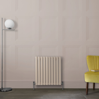 Design Heizkörper Horizontal (Doppellaging) 635mm x 590mm Rosa (Rose Petal Pink) - Revive