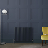 Design Heizkörper Horizontal (Doppellaging) 635mm x 826mm Blau (Regal Blue) - Revive