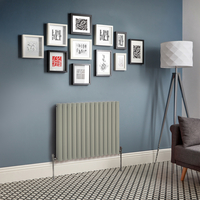 Design Heizkörper Horizontal (Doppellaging) 635mm x 826mm Grün (Sage Leaf Green ) - Revive