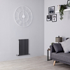 Design Heizkörper Horizontal (einlagig) 600mm x 413mm - Anthrazit - Revive