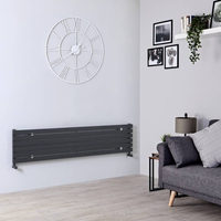 Design Heizkörper Horizontal Einlagig Anthrazit 354mm x 1600mm 773W - Sloane,  von Hudson Reed