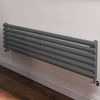 Design Heizkörper Horizontal Einlagig Anthrazit 354mm x 1600mm 815W - Revive,  von Hudson Reed