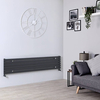 Design Heizkörper Horizontal Einlagig Anthrazit 354mm x 1780mm 821W - Sloane,  von Hudson Reed