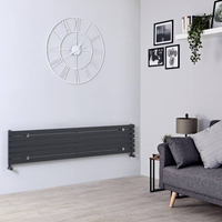 Design Heizkörper Horizontal Einlagig Anthrazit 354mm x 1780mm 821W - Sloane,  von Hudson Reed