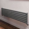 Design Heizkörper Horizontal Einlagig Anthrazit 354mm x 1780mm 888W - Revive,  von Hudson Reed