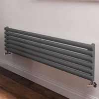 Design Heizkörper Horizontal Einlagig Anthrazit 354mm x 1780mm 888W - Revive,  von Hudson Reed
