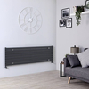 Design Heizkörper Horizontal Einlagig Anthrazit 472mm x 1600mm 1043W - Sloane,  von Hudson Reed