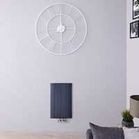 Design Heizkörper Horizontal Einlagig Mittelanschluss - Aluminium Anthrazit 600mm x 375mm 512W - Aurora