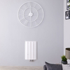 Design Heizkörper Horizontal Einlagig Mittelanschluss - Aluminium Weiß 600mm x 375mm 461W - Aurora