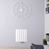 Design Heizkörper Horizontal Einlagig Mittelanschluss - Aluminium Weiß 600mm x 565mm 692W - Aurora