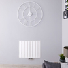 Design Heizkörper Horizontal Einlagig Mittelanschluss - Aluminium Weiß 600mm x 755mm 922W - Aurora
