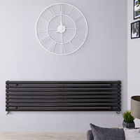 Design Heizkörper Horizontal Einlagig Schwarz 472mm x 1780mm 1162W - Revive,  von Hudson Reed