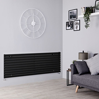 Design Heizkörper Horizontal Einlagig Schwarz 590mm x 1600mm 1299W - Revive,  von Hudson Reed