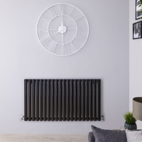 Design Heizkörper Horizontal Einlagig Schwarz 635mm x 1180mm 1194W - Revive