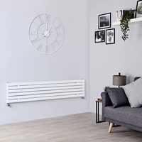 Design Heizkörper Horizontal Einlagig Weiß 354mm x 1780mm 821W - Sloane,  von Hudson Reed