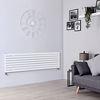 Design Heizkörper Horizontal Einlagig Weiß 472mm x 1780mm 1145W - Sloane,  von Hudson Reed