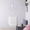 Design Heizkörper Horizontal Einlagig Weiß 635mm x 590mm 601W - Sloane,  von Hudson Reed