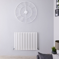 Design Heizkörper Horizontal Einlagig Weiß 635mm x 826mm 836W - Revive,  von Hudson Reed