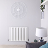Design Heizkörper Horizontal Einlagig Weiß 635mm x 840mm 751W - Delta,  von Hudson Reed