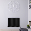 Design Heizkörper Horizontal Mattschwarz 635mm x 826mm 1304W (doppellagig) - Revive
