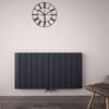 Design Heizkörper Horizontal Mittelanschluss - Aluminium Anthrazit 600 x 1135mm 1535W,  von Hudson Reed