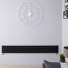 Design Heizkörper Horizontal Schwarz 236mm x 1780mm 646W (einlagig) - Revive Slim