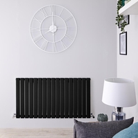 Design Heizkörper Horizontal Schwarz 635mm x 1190mm 1064W (einlagig) - Delta